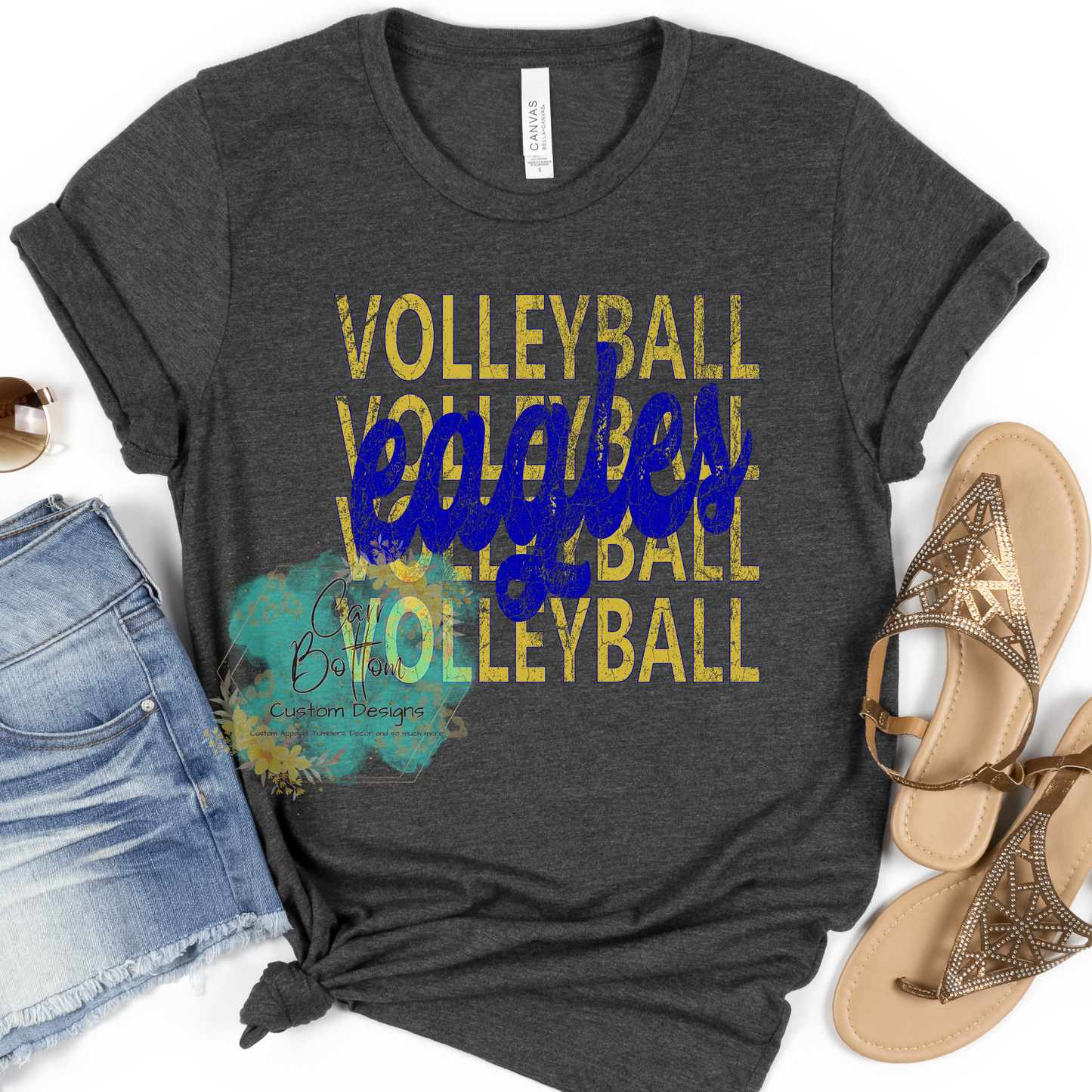 Eagles Volleyball Distressed