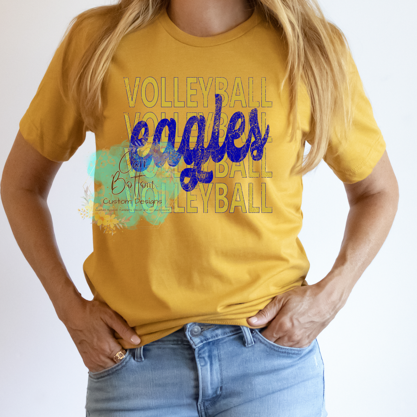 Eagles Volleyball Distressed